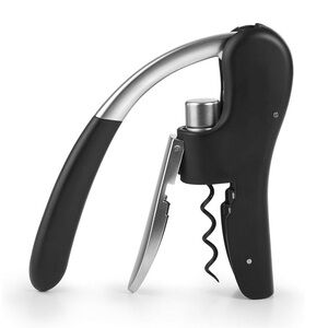 Black and Silver Corkscrew Wine Opener